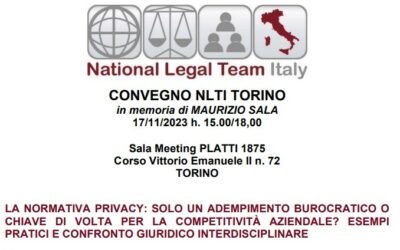 17 Novembre 2023 – Convegno NLTI Torino in memoria di Maurizio Sala
